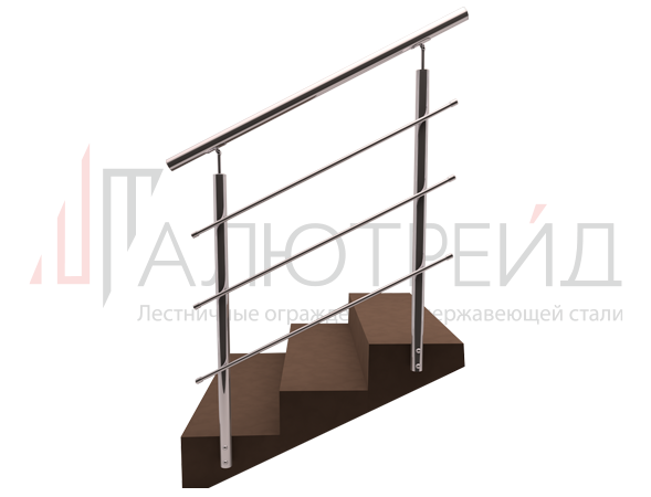Лестничное ограждение с торцевым креплением